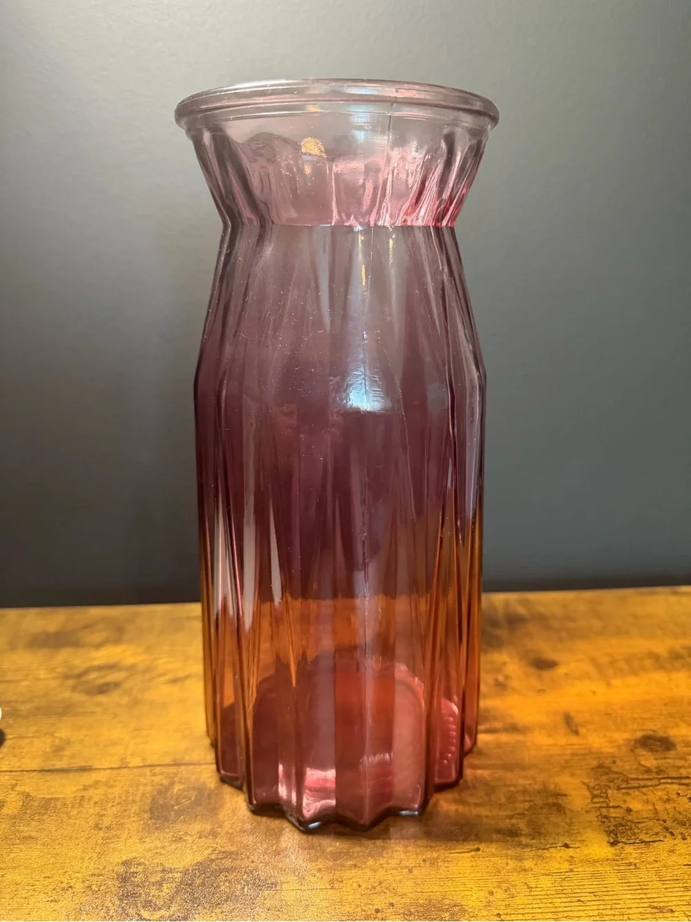 Pink Glass Decorative Vase - Home Accents. New